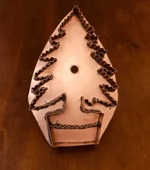 christmas tree tub copper cookie cutter