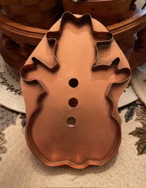 mittens the snowman copper cookie cutter 