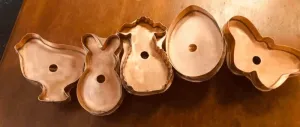 backed spring peep set copper cookiecutters