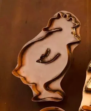 easter bonnet chick copper cookie cutter