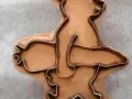 friends carrot rabbit copper cookie cutter