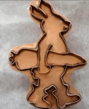 friends carrot rabbit copper cookie cutter