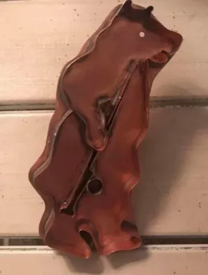friends series fishing bear copper cookie cutter