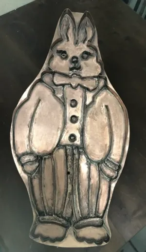 gianormous gentleman bunny copper cookie cutter
