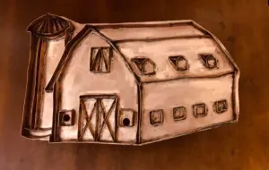 gianormous old barn copper cookie cutter