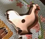 giant barnyard hen copper cookie cutter