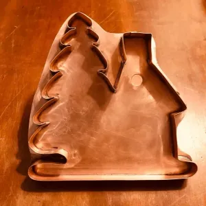 giant cabin with tree copper cookie cutter