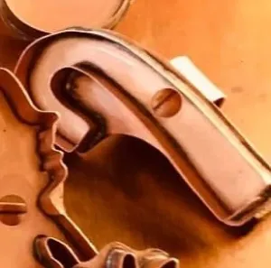 giant candy cane copper cookie cutter