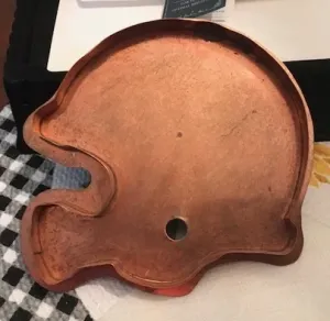 giant football helmet copper cookie cutter