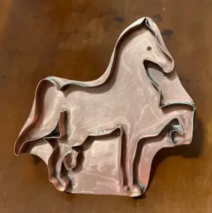 giant prancing horse copper cookie cutter giant prancing horse copper cookie cutter