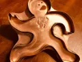 giant running gingerbread man copper cookie cutter
