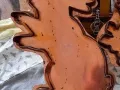 giant williams and sonoma  begging bunny copper cookie cutter
