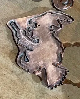 halloween broom riding witch copper cookie cutter
