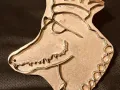mardi gras gator copper cookie cutter 