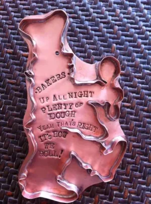 how we roll baker man copper cookie cutter