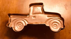 embossed vintage pickup copper cookie cutter